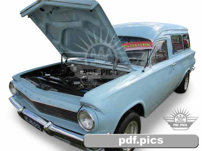 EJ Holden Panel Van Front Passenger Side View