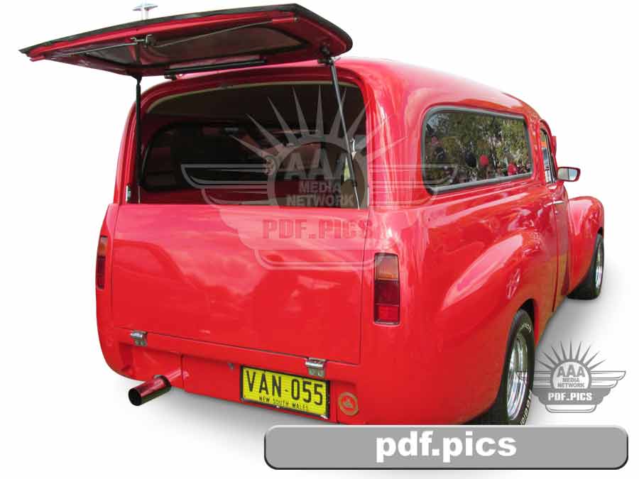 FJ Holden Panel Van Rear Drivers Side View
