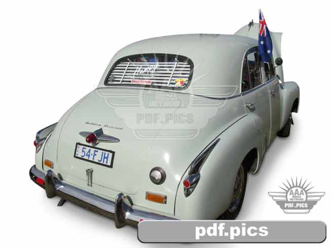 FJ Holden Sedan Rear Drivers Side View