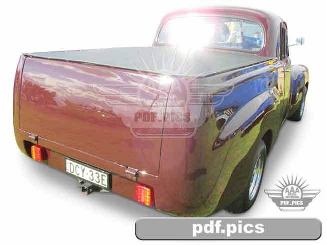 FJ Holden Sedan Rear Drivers Side View
