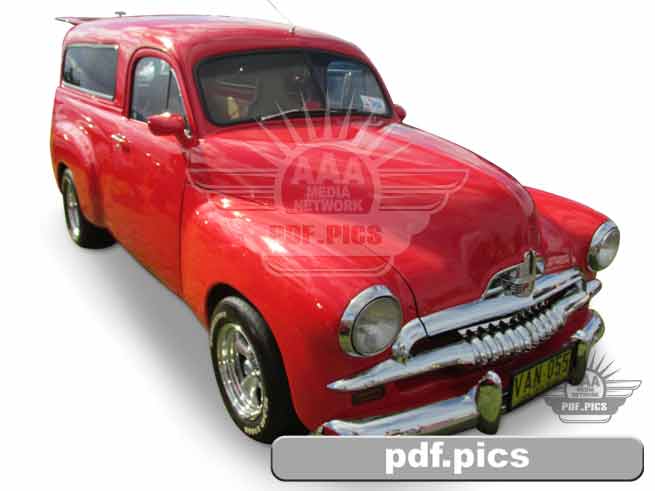 FJ Holden Panel Van Front Drivers Side View