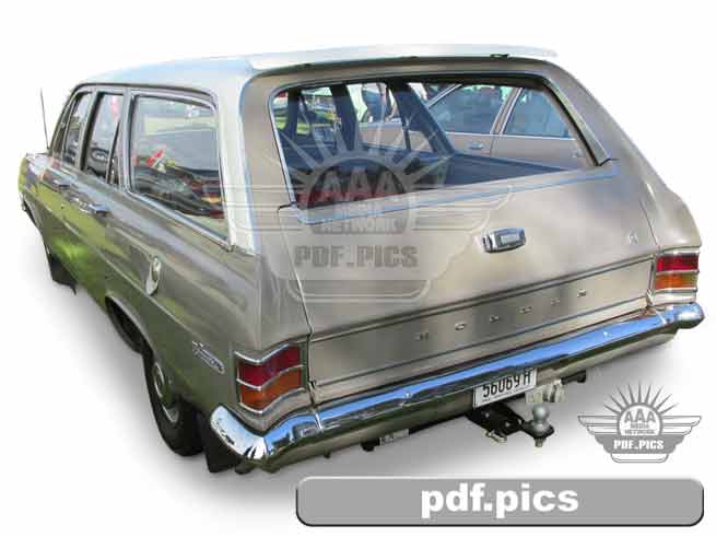 HD Holden Station Wagon Rear Passenger Side View