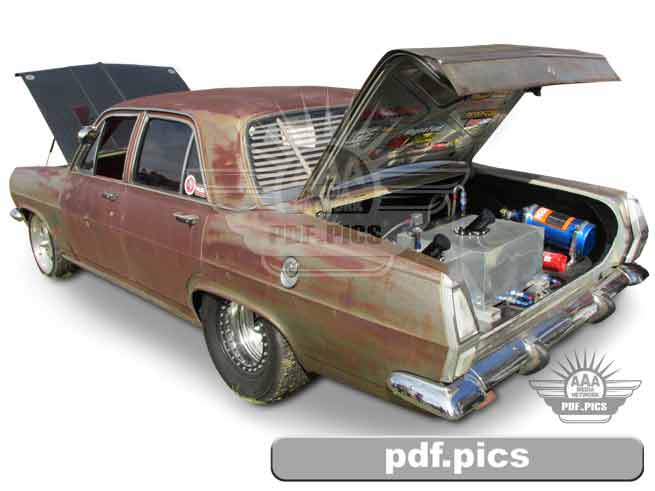 HD Holden Sedan Rear Passenger Side View