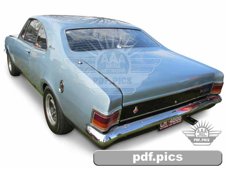 HG Holden Coupe Rear Passenger Side View