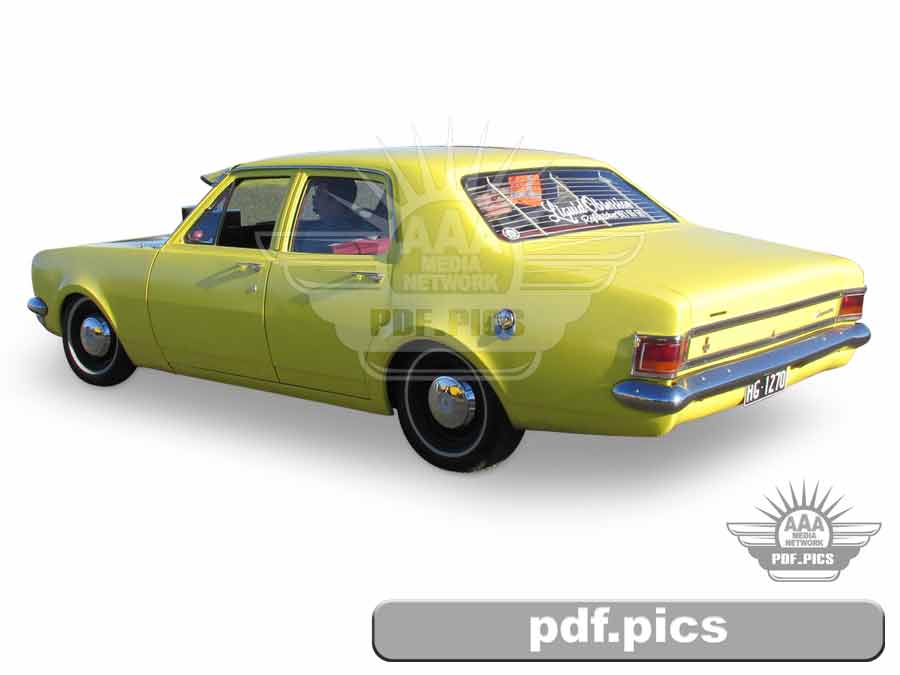 HG Holden Sedan Rear Passenger Side View