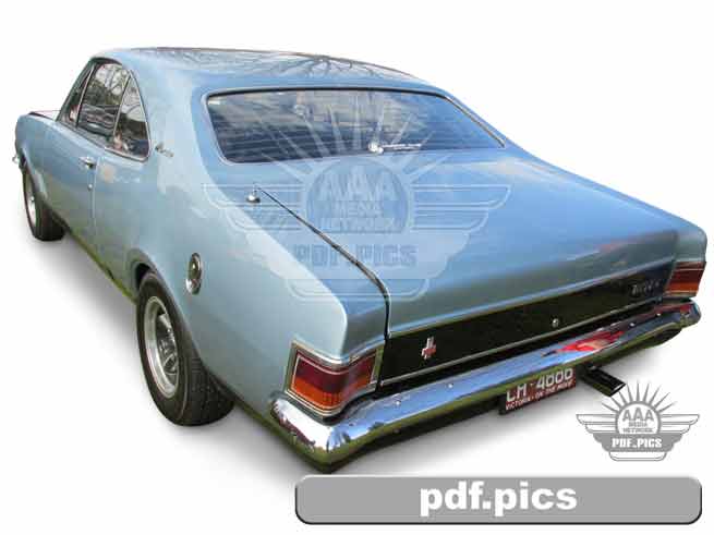 HG Holden Coupe Rear Passenger Side View