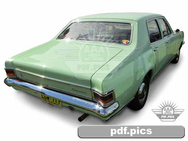 HG Holden Sedan Rear Drivers Side View