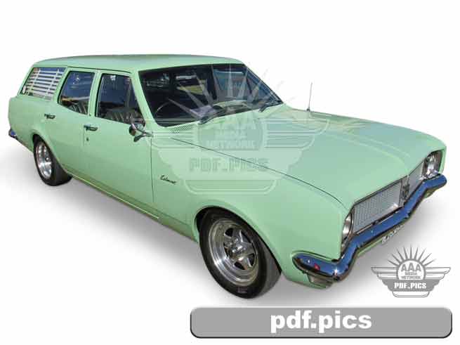HG Holden Station Wagon Front Drivers Side View