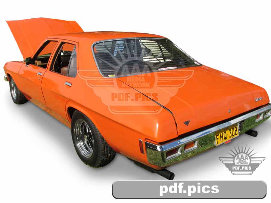 HQ Holden Sedan Rear Passenger Side View
