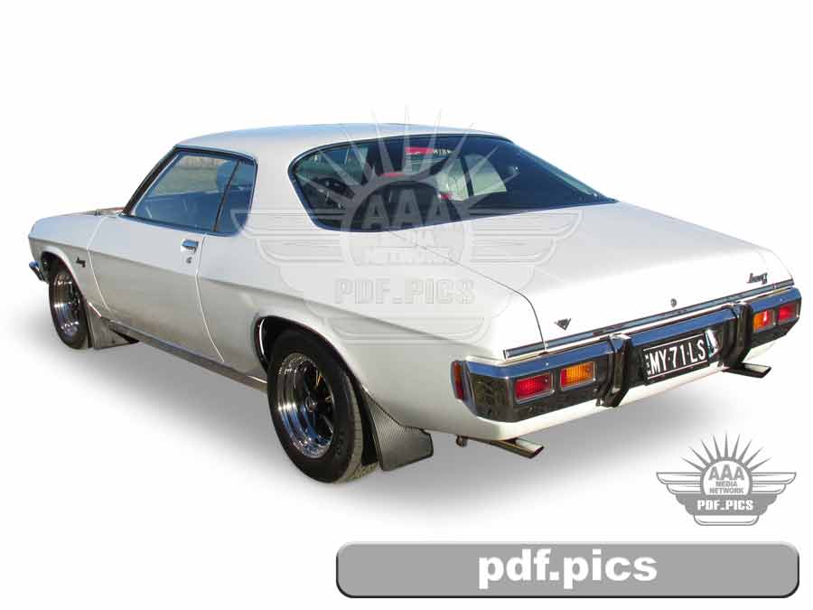 HQ Holden Coupe Rear Passenger Side View