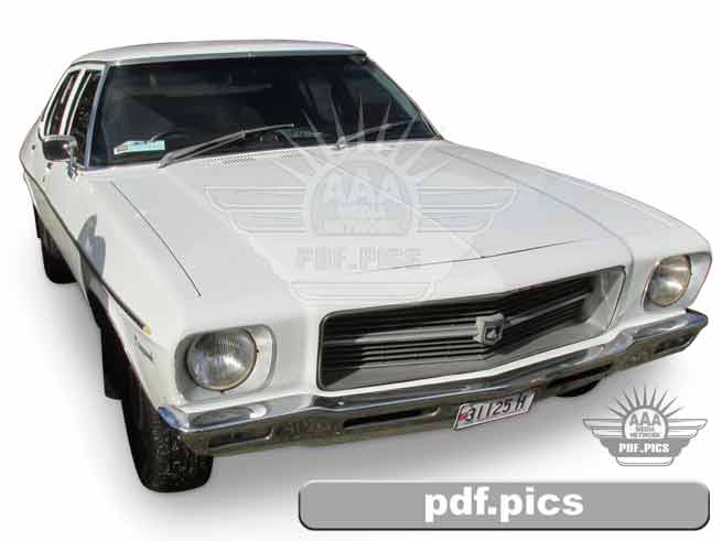 HQ Holden Sedan Front Drivers Side View