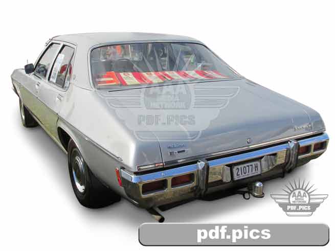 HQ Holden Sedan Rear Passenger Side View
