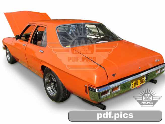 HQ Holden Sedan Rear Passenger Side View