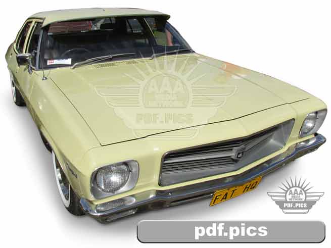 HQ Holden Sedan Front Drivers Side View