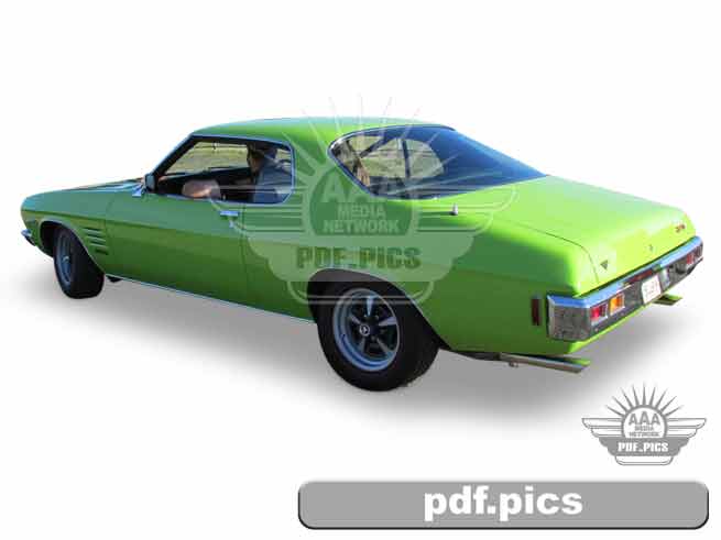 HQ Holden Coupe Rear Passenger Side View