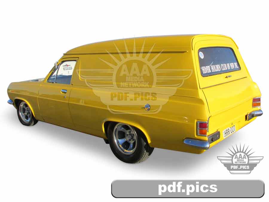 HR Holden Panel Van Rear Passenger Side View