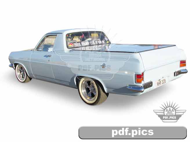 HR Holden Ute Rear Passenger Side View