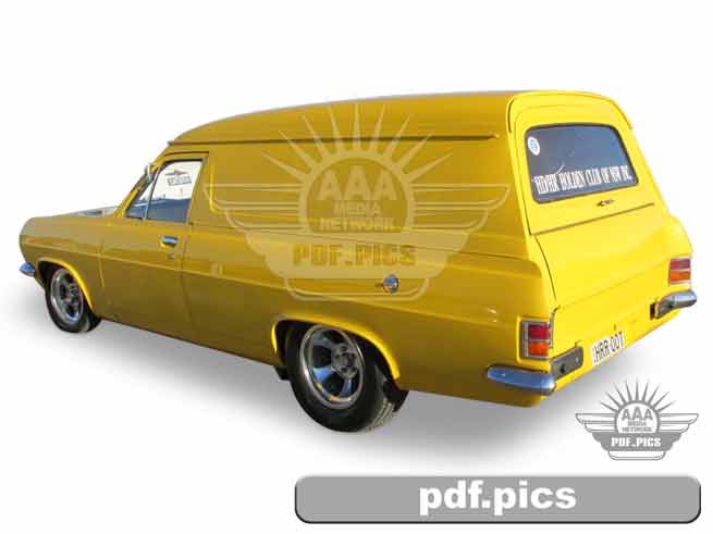 HR Holden Panel Van Rear Passenger Side View
