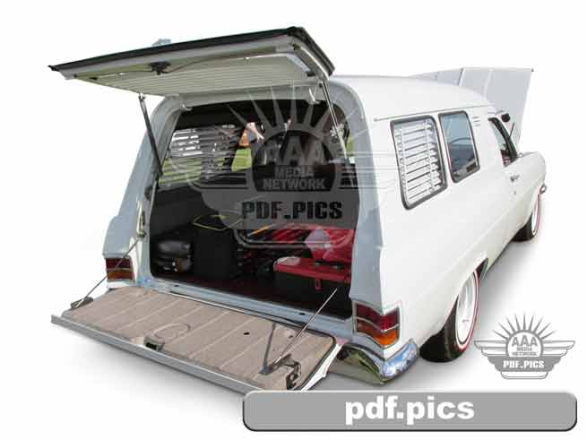 HR Holden Panel Van Rear Drivers Side View