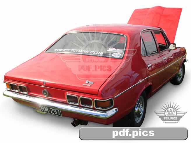 LJ Torana Sedan Rear Drivers Side View