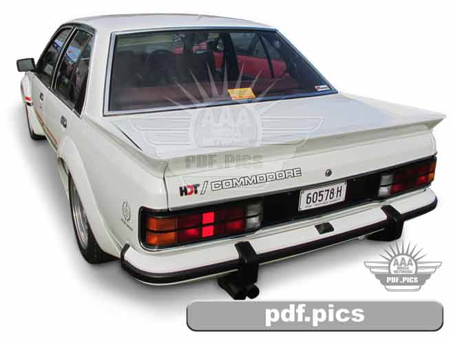 VC Commodore Sedan Rear Passenger Side View