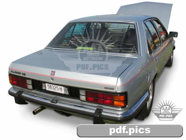 VC Commodore Sedan Rear Drivers Side View