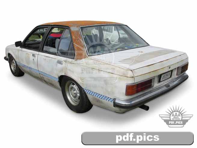 VC Commodore Sedan Rear Passenger Side View