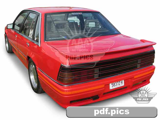 VK Commodore Sedan Rear Passenger Side View
