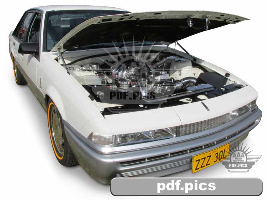 VL Commodore Sedan Front Drivers Side View