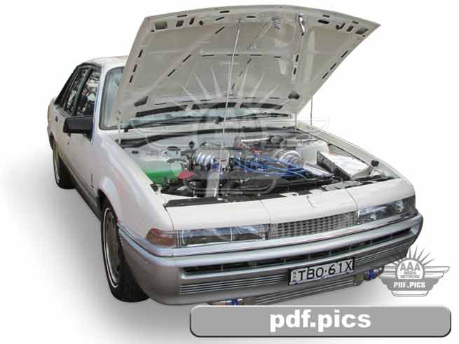 VL Commodore Sedan Front Drivers Side View