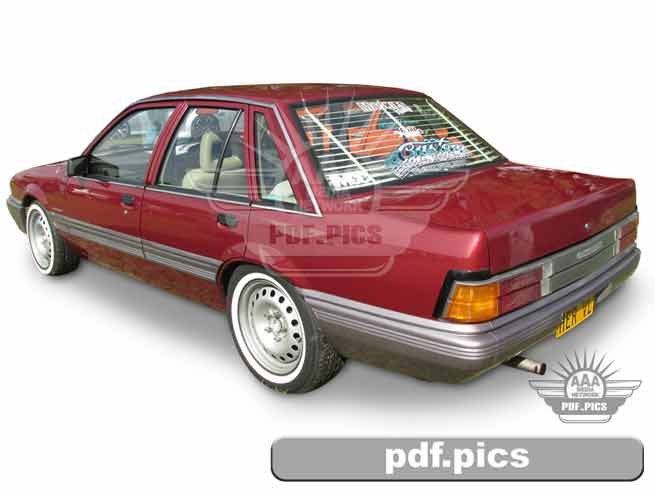 VL Commodore Sedan Rear Passenger Side View