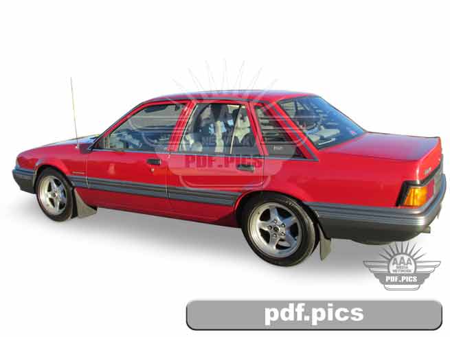 VL Commodore Sedan Rear Passenger Side View