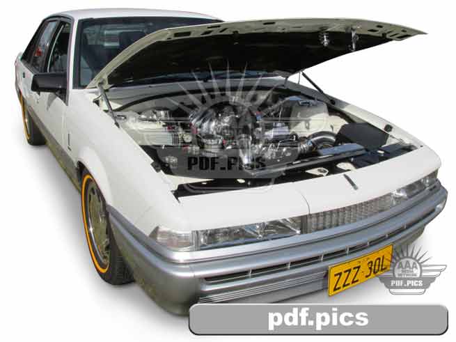 VL Commodore Sedan Front Drivers Side View