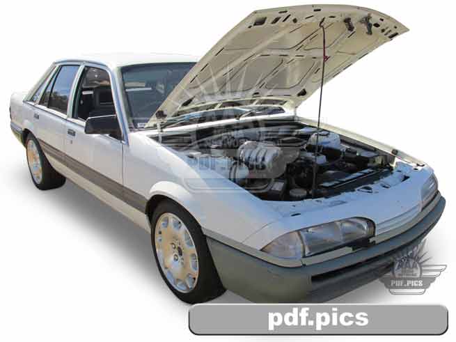 VL Commodore Sedan Front Drivers Side View