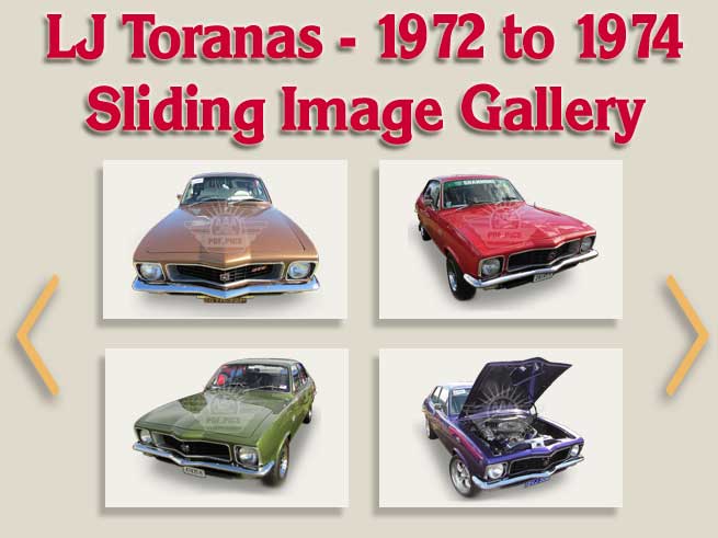 LJ Torana V1N1 Sliding Image Gallery